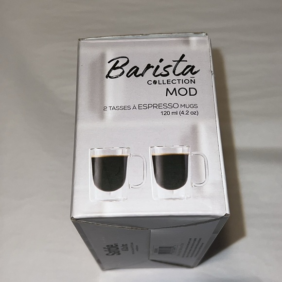 NIB BARISTA BOROSILICATE ESPRESSO CUPS - Picture 2 of 7
